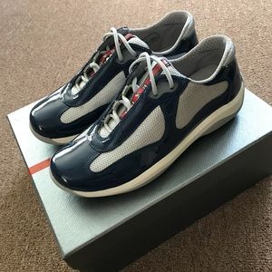 Prada patent leather sneakers